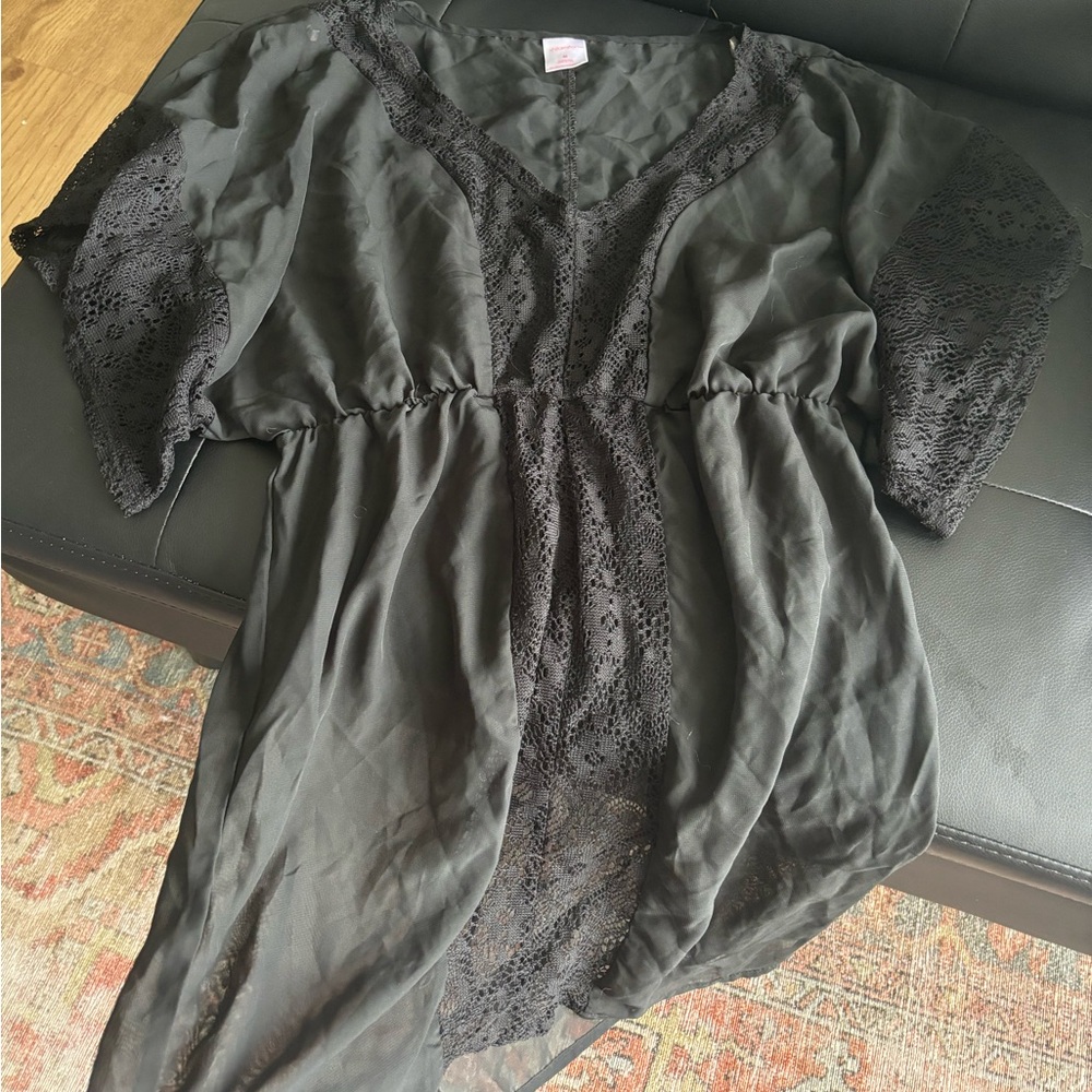 Black Mesh Coverup